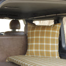 クッションにもなる羽毛ふとん（チェック）