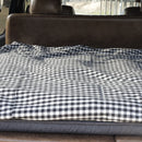 クッションにもなる羽毛ふとん（チェック）