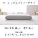 低反発枕 マロネ｜もっちり低反発の特殊ウレタン枕 寝返りしやすいフラットタイプ
