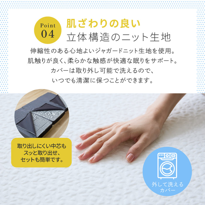 高反発三つ折りマットレス Qube